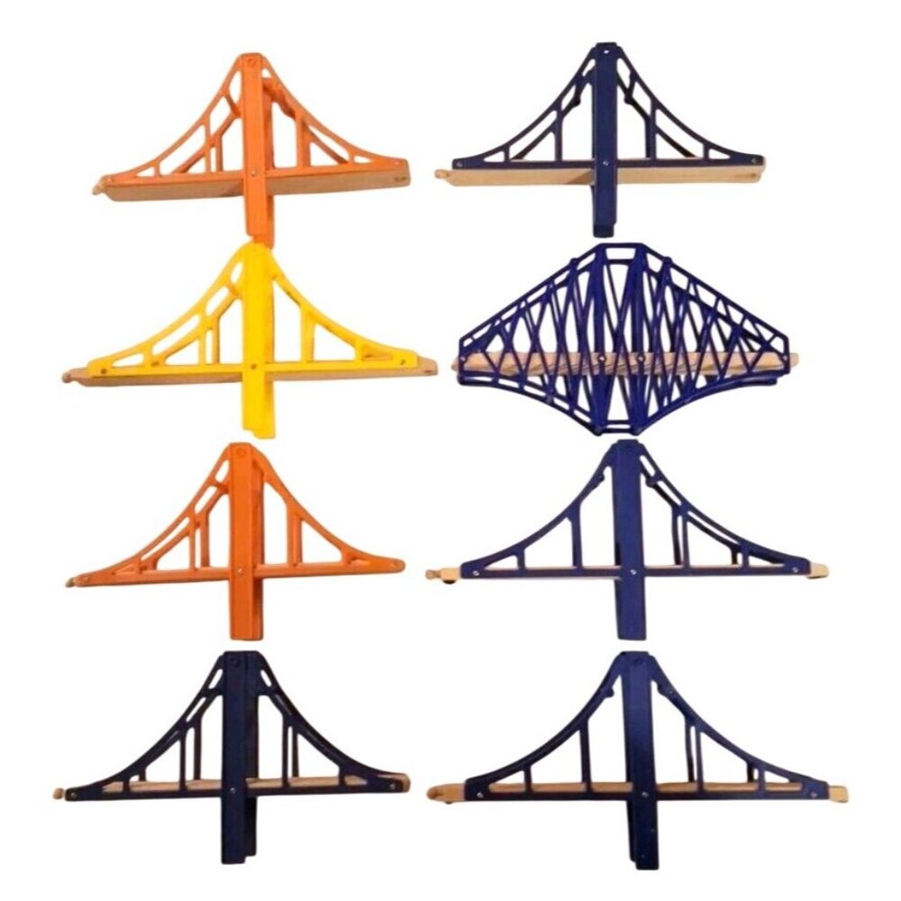 Wooden Railroad Train Bridge Lot Suspension Riser Blocks READ Thomas Compatible